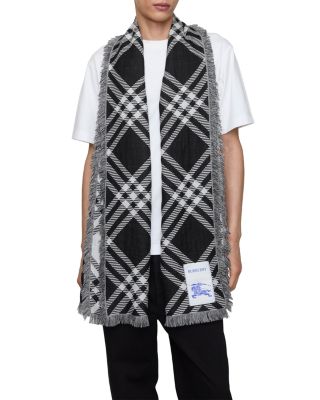 Lightweight Wool & Silk Check Scarf