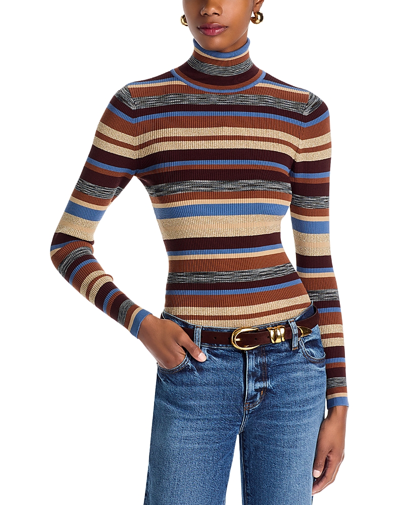L Agence L'agence Olene Turtleneck Sweater In Multi