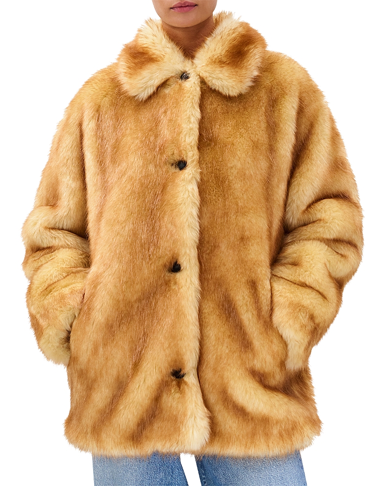 Rag & Bone Brenna Faux Fur Jacket In Brown