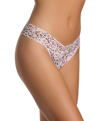 Printed Signature Lace Original Rise Thong