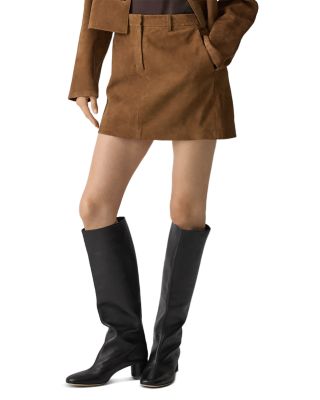 Leather Trouser Mini Skirt