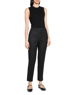 Wool High Waisted Tapered Pants