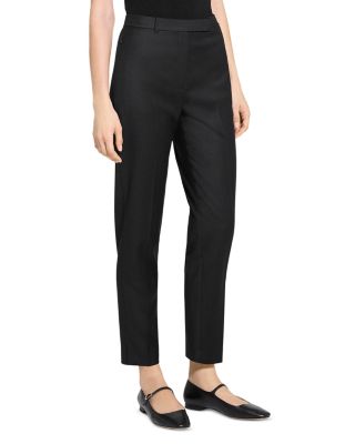 Wool High Waisted Tapered Pants
