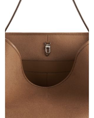 Doubl&eacute; Belted Wool and Leather Trim Tote