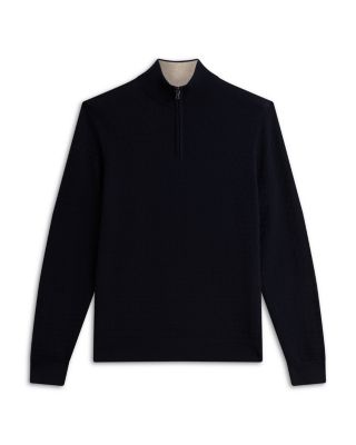 Jeremee Texture Stitch Half-Zip Sweater