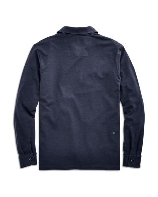 Silver Supima&reg; Cotton Long Sleeve Polo Shirt