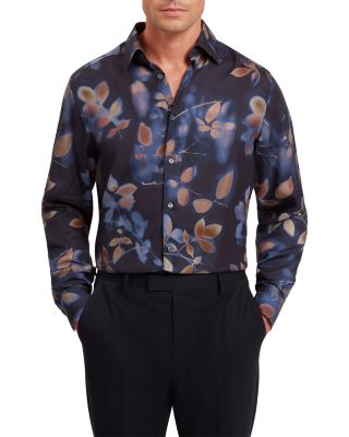 Kalmill Regular Fit Leaf Shadow Print Shirt