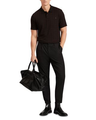 Eduard Short Sleeve Square Jacquard Polo