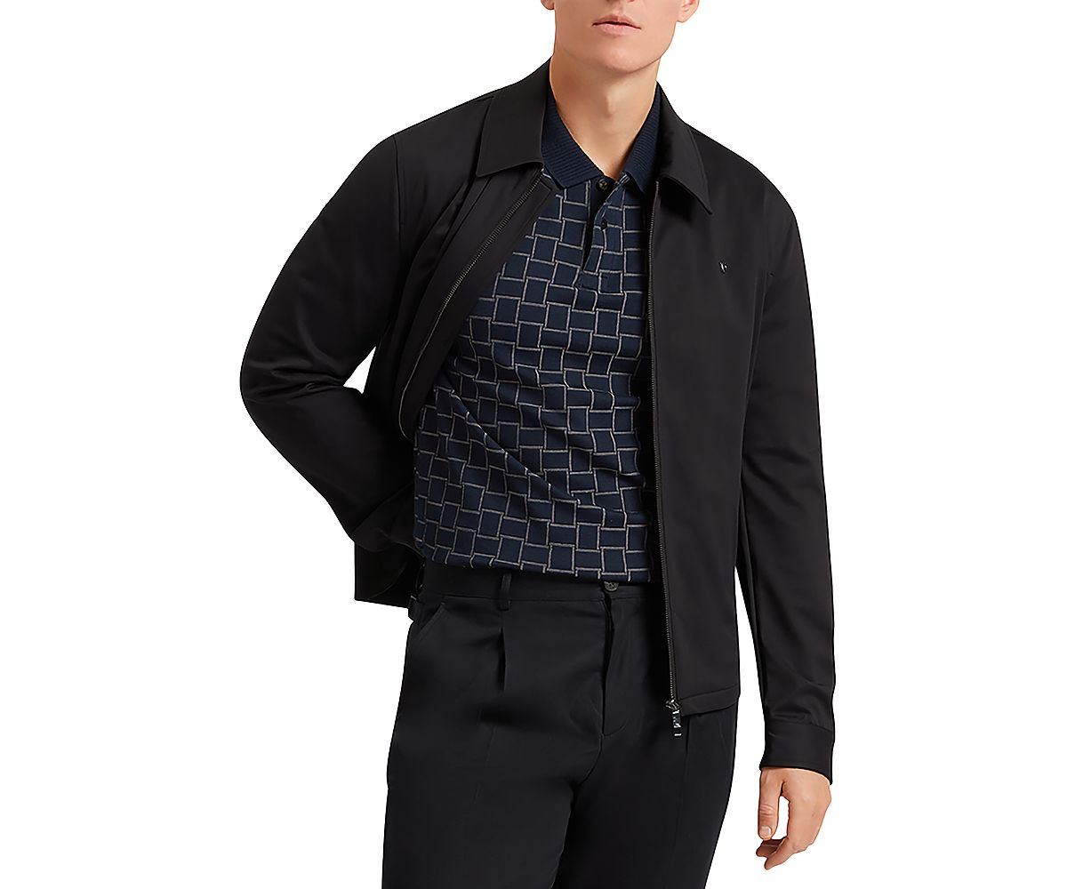 Ted Baker Eduard Short Sleeve Square Jacquard Polo