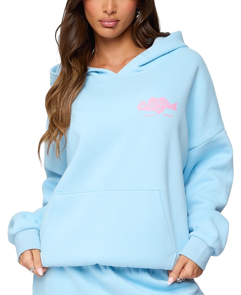 Edikted Hoodie In Blue