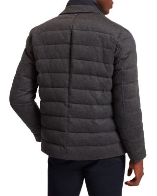 Gerome Fine Knit Quilted Blazer with Mock Neck Liner