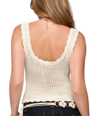  Aurelle Open Knit Tank Top