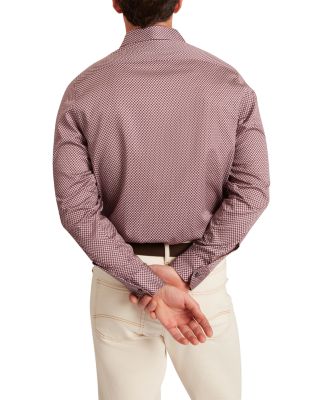 Jozef Slim Fit Mini Geo Print Cotton Shirt