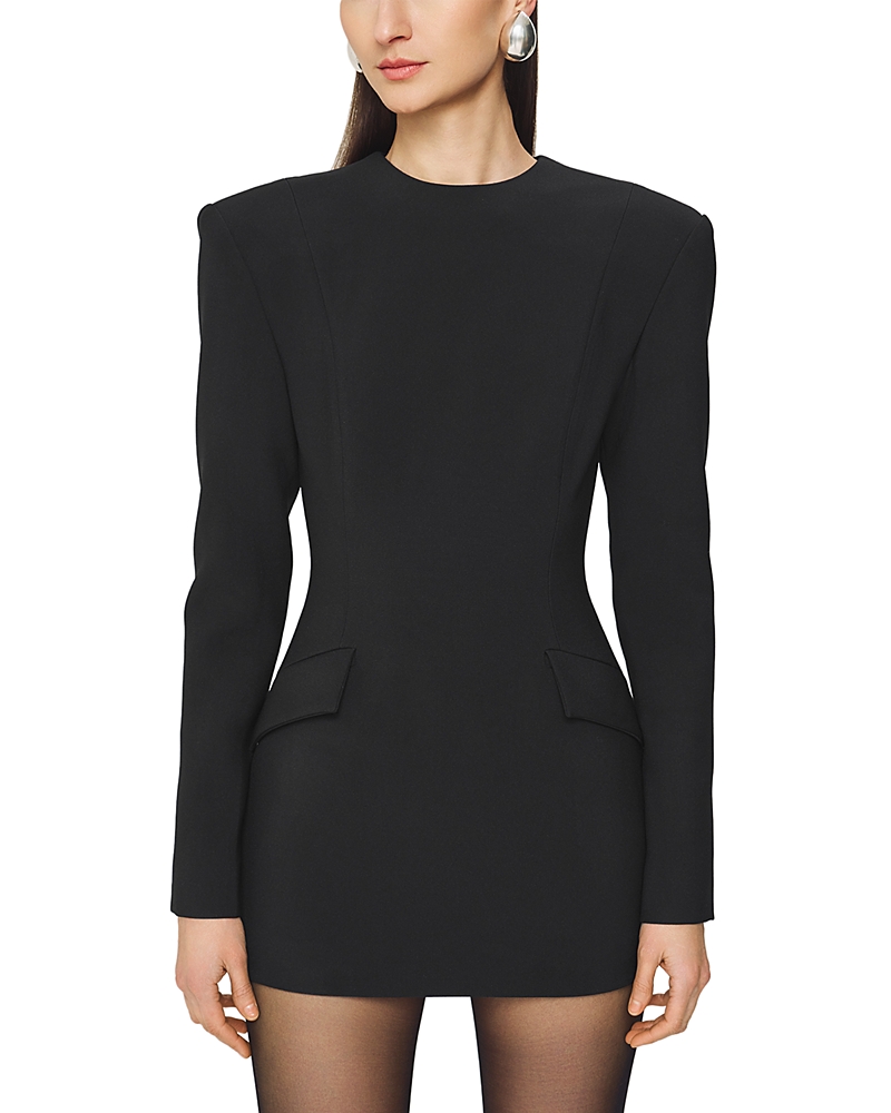 Ronny Kobo Alana Long Sleeve Mini Dress In Black