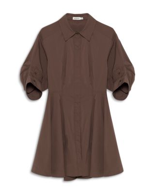 Jazzie Elbow Sleeve Mini Shirt Dress