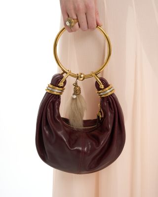 Sphere Shearling Bracelet Bag Charm