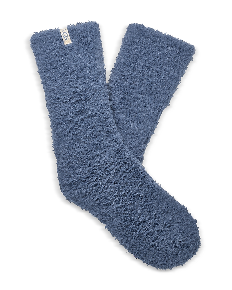 Ugg Teddy Cozy Crew Socks In Blue