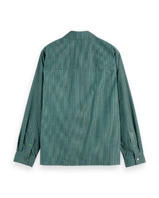 Relaxed Fit Micro Check Structured Shirt