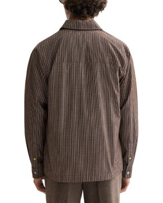 Relaxed Fit Micro Check Structured Shirt