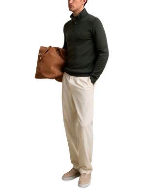 Blackhall Long Sleeved Half Zip Funnel Neck Merino Wool Sweater