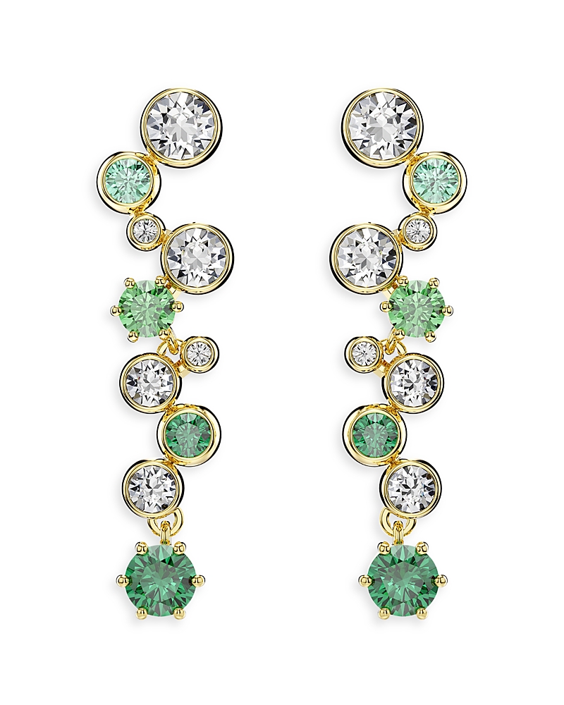 Swarovski Constella Mixed Cuts Drop Earrings In Gold