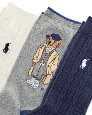 Fall Bear Socks Gift Pack, Pack of 3