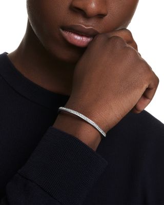 Dextera Pav&eacute; Crystal Geometric Bangle Bracelet