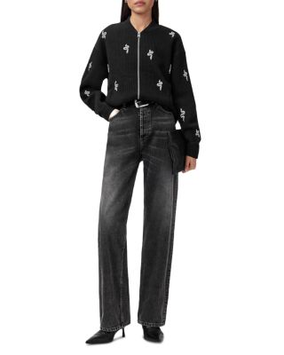 Rhea Bea Embellished Bomber Jacket