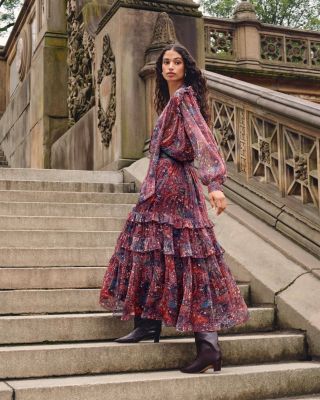 Paisley Tiered Boho Maxi Skirt - Exclusive