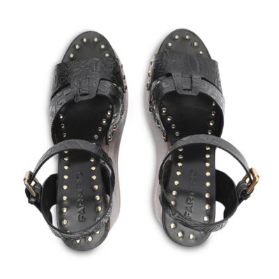 Women's Embossed Wedge Sandals