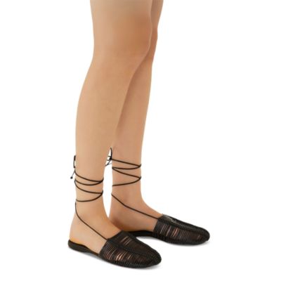 Women's Macrame Ankle Tie Sandals