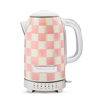 MacKenzie-Childs Check Electric Kettle - Rosy Check