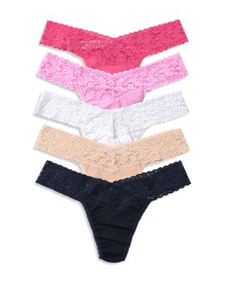 Signature Lace Low Rise Thong, Pack of 5