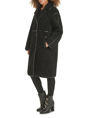Faux Sherpa Button Front Jacket
