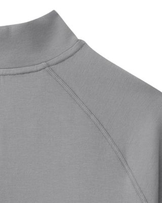 Overzip Mock Neck Sweatshirt