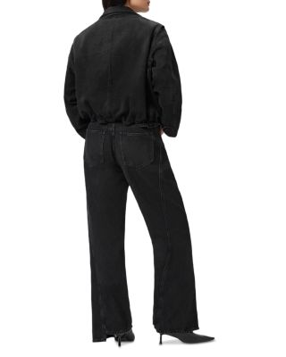Frankie Zip High Rise Jeans in Washed Black