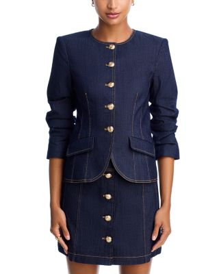 Chris Ruched Denim Jacket