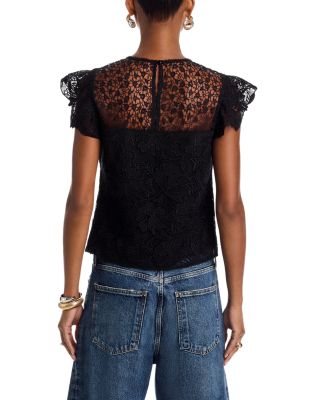 Short Sleeve Lace Top - Exclusive 