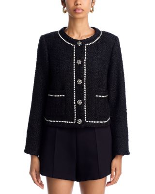 Contrast Stitch Tweed Jacket - Exclusive