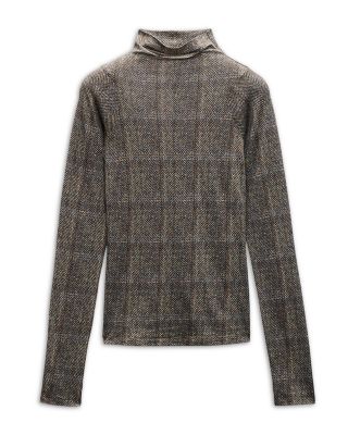 Shaw Paneled Long Sleeve Turtleneck Top