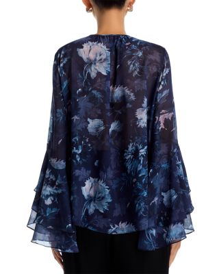 Mullin Printed Flared Sleeve Blouse