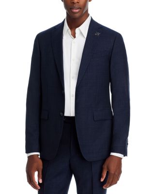 Crepe Melange Solid Slim Fit Suit Jacket