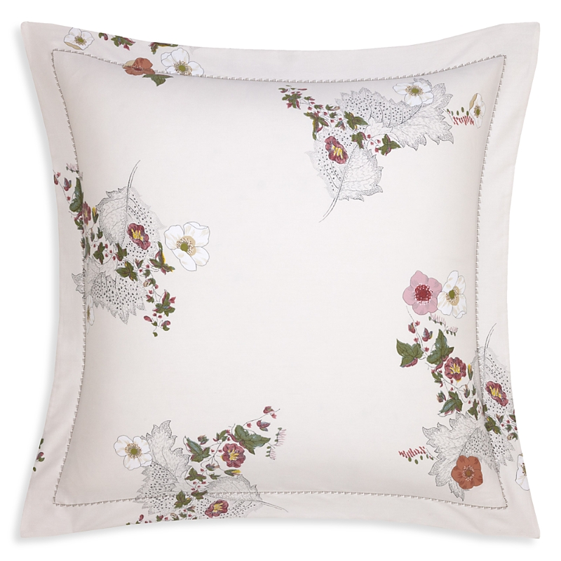Yves Delorme Organic Cotton Corolles Square Pillowcase In White