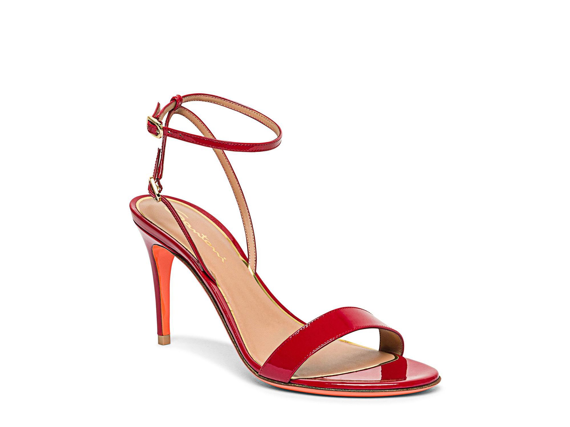 Women's Patent Leather High Heel Sandals - Image 1