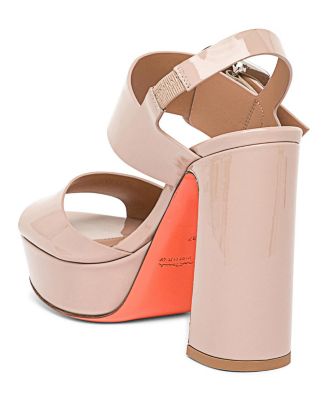  Women's patent leather high-heel sandals