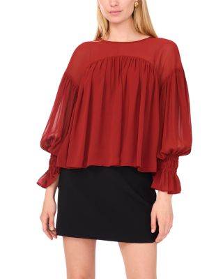 Shirred Yoke Blouse