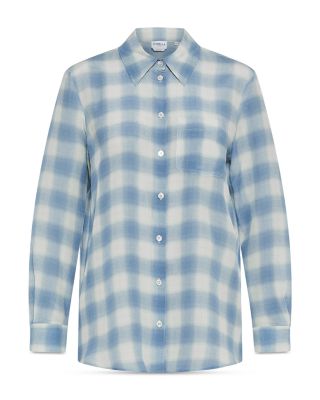 Silk Button Front Shirt 