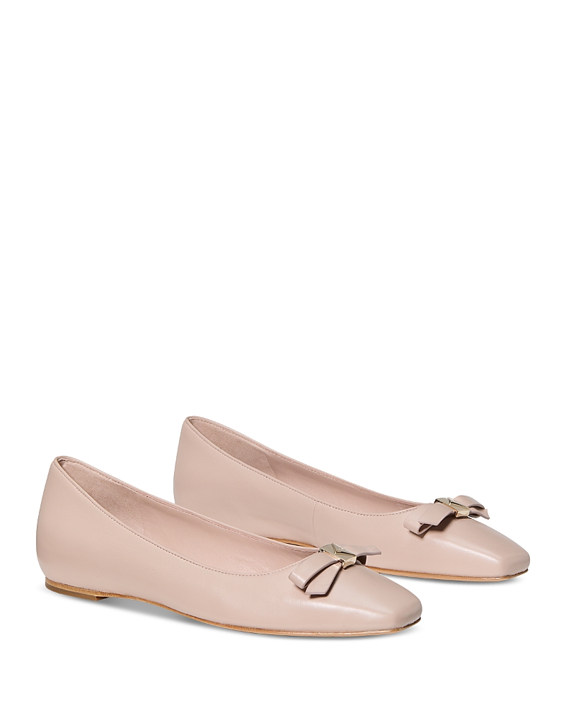 Kate Spade New York Deco Bow Downtown Flat In Neutral