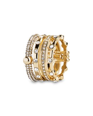 Rosaire Pav&eacute; Multi Row Ring 