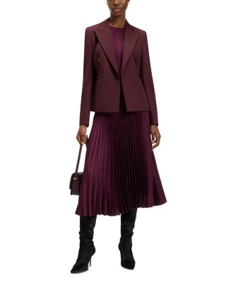 Jiamia Double Breasted Peak Lapel Blazer